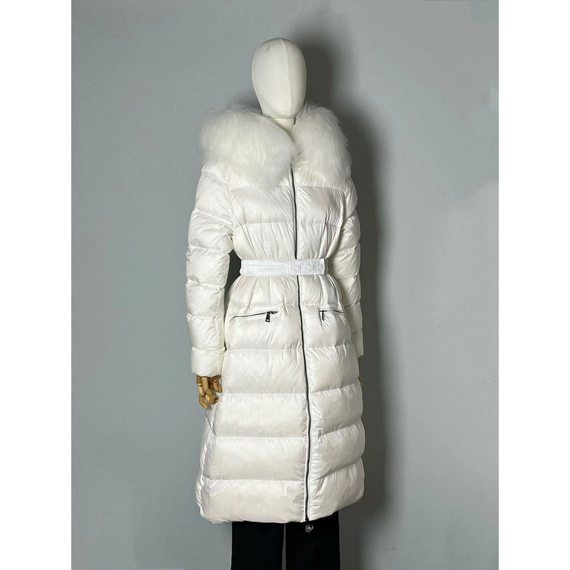 Moncler Boedic Long Down Jacket White