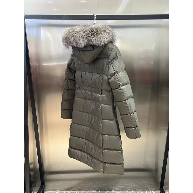 Moncler Boedic Long Down Jacket Grey