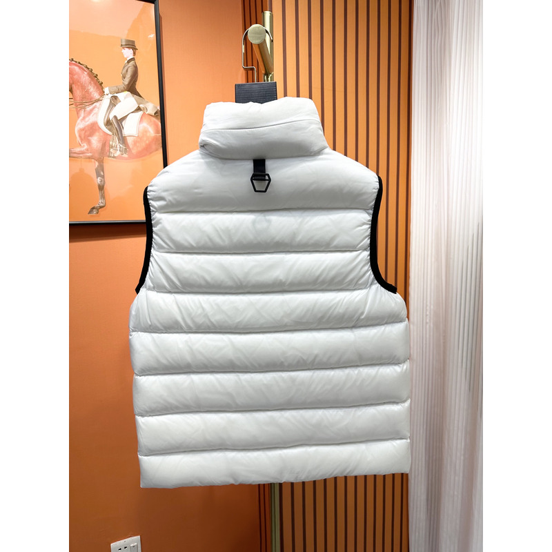 Moncler Logo Print Padded Gilet White