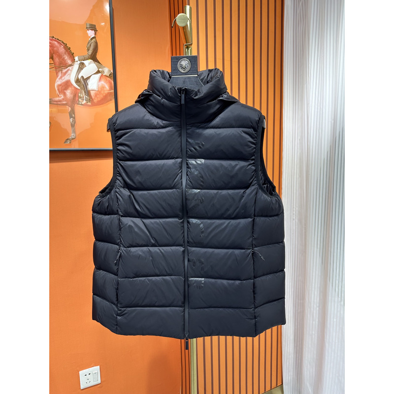 Moncler Padded Gilet With Hood Black