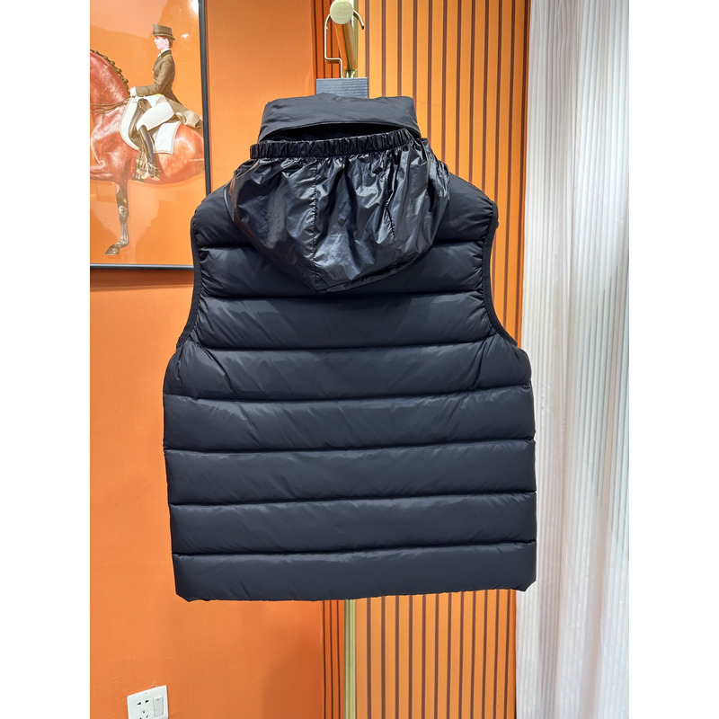 Moncler Padded Gilet With Hood Black