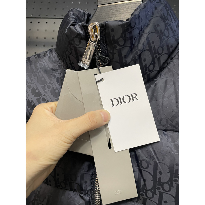 D*or oblique down jacket grey