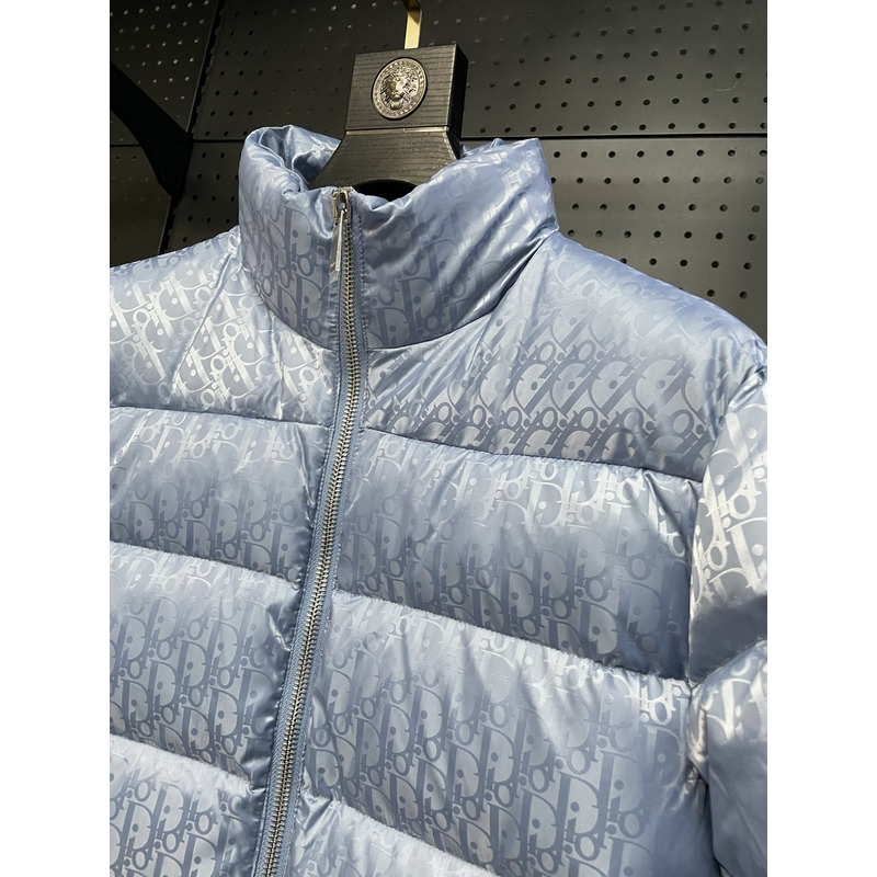 D*or oblique down jacket light blue