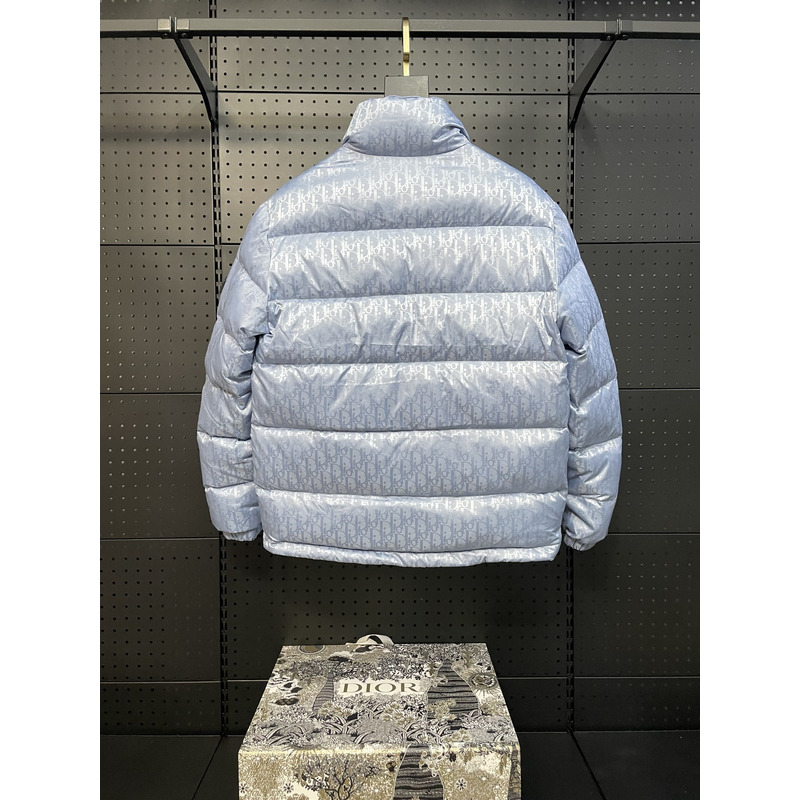 D*or oblique down jacket light blue