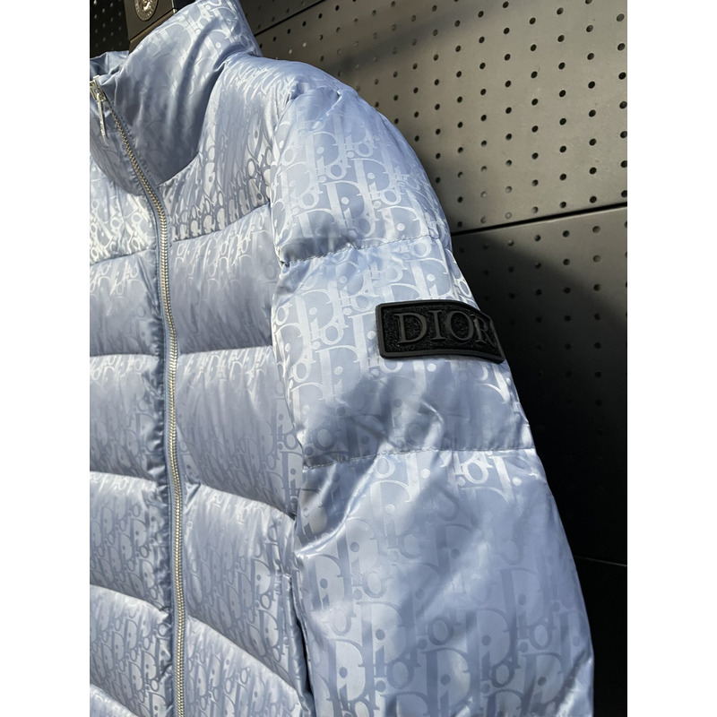 D*or oblique down jacket light blue