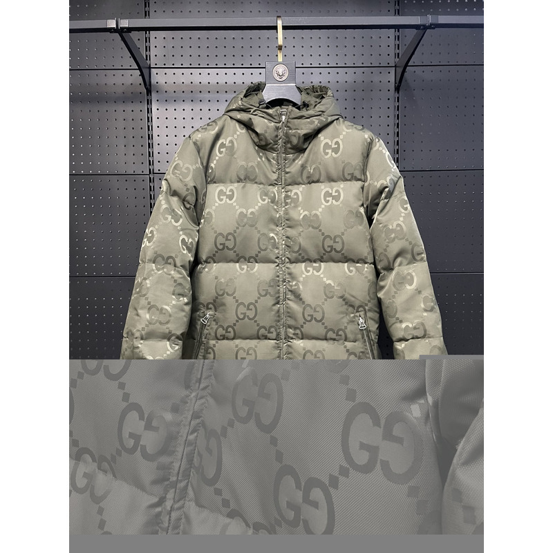 G*u*i jumbo canvas down jacket green