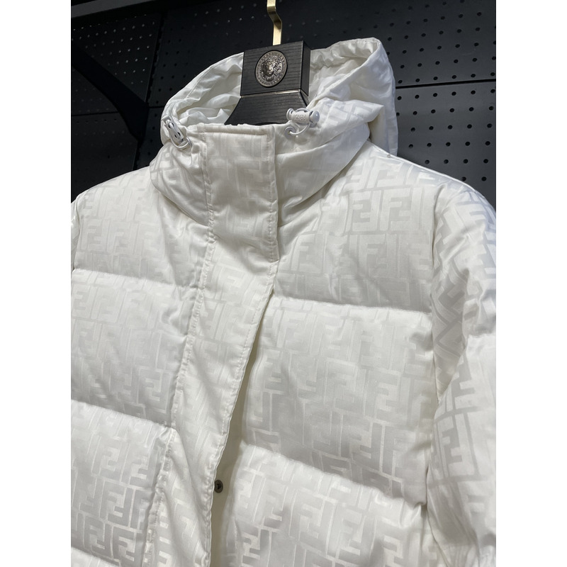 F**di down jacket technical fabric down jacket white