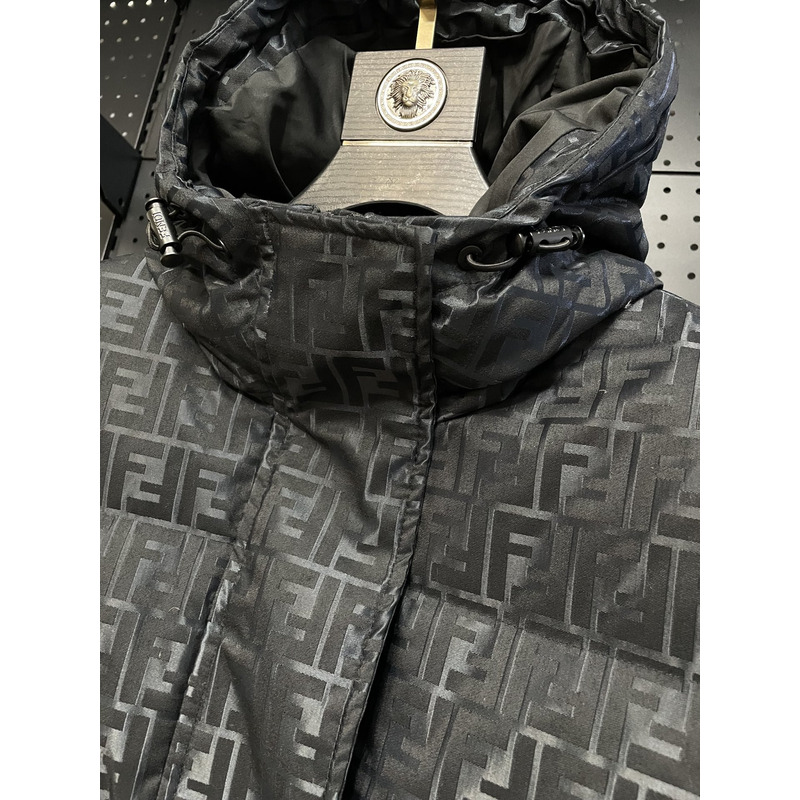 F**di down jacket technical fabric down jacket black