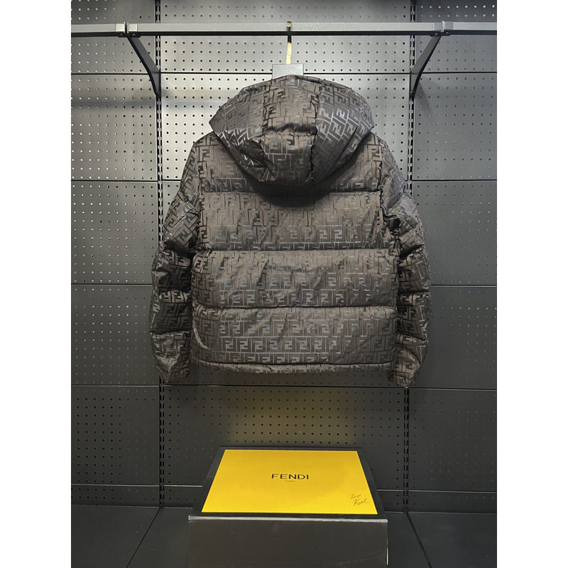 F**di down jacket technical fabric down jacket brown