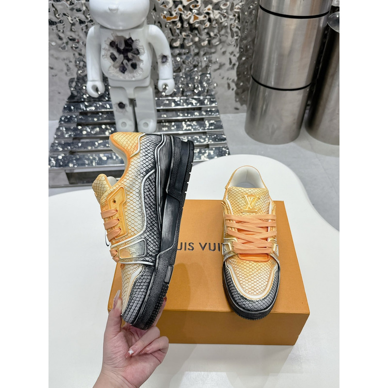 l**is V*t*n trainer sneaker in yellow/black