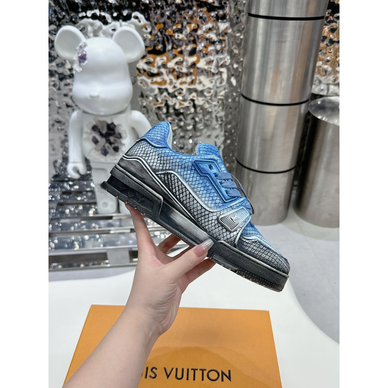 l**is V*t*n trainer sneaker in blue/black