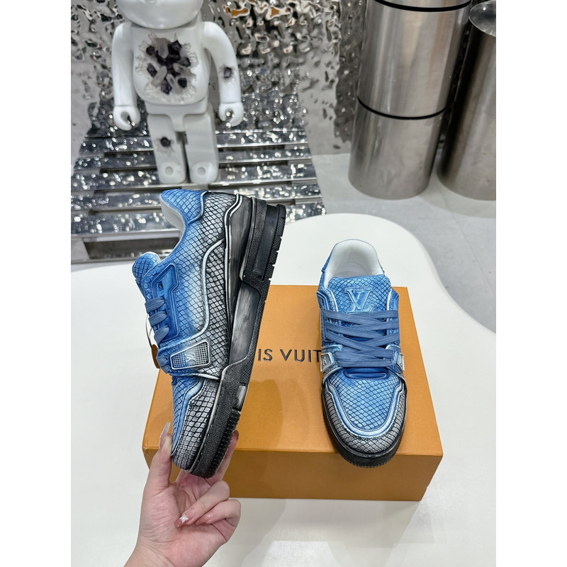 l**is V*t*n trainer sneaker in blue/black