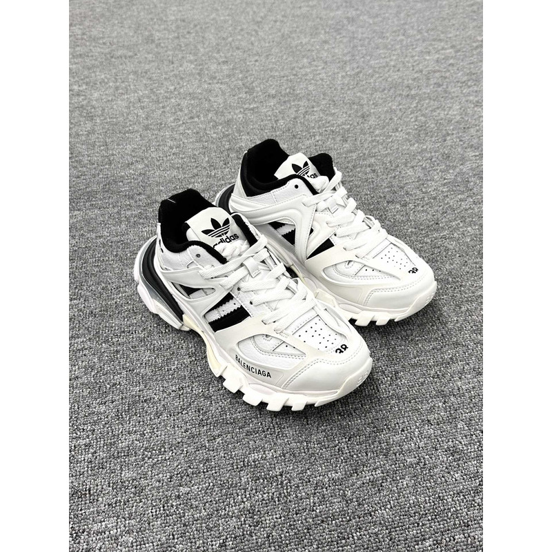 Ba*len*cia*ga Ba*len*cia*ga x ad*s track forum sneakers in white/black