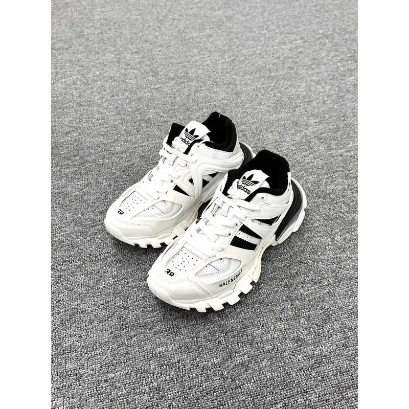 Ba*len*cia*ga Ba*len*cia*ga x ad*s track forum sneakers in white/black