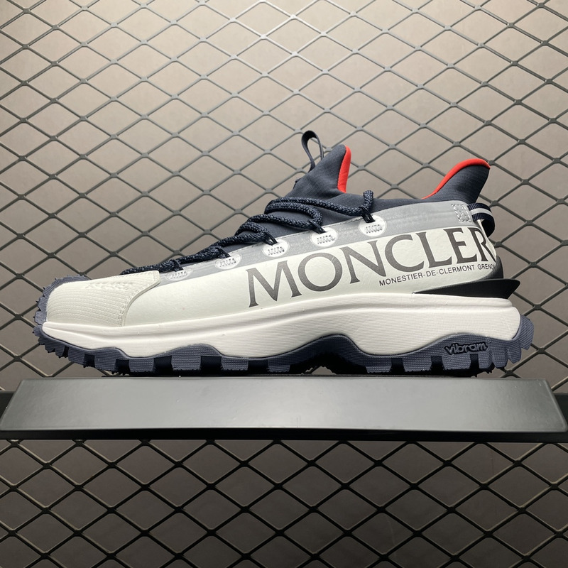 Moncler Moncler Trailgrip Lite2 Logo Print Ripstop And Rubber Sneakers Black