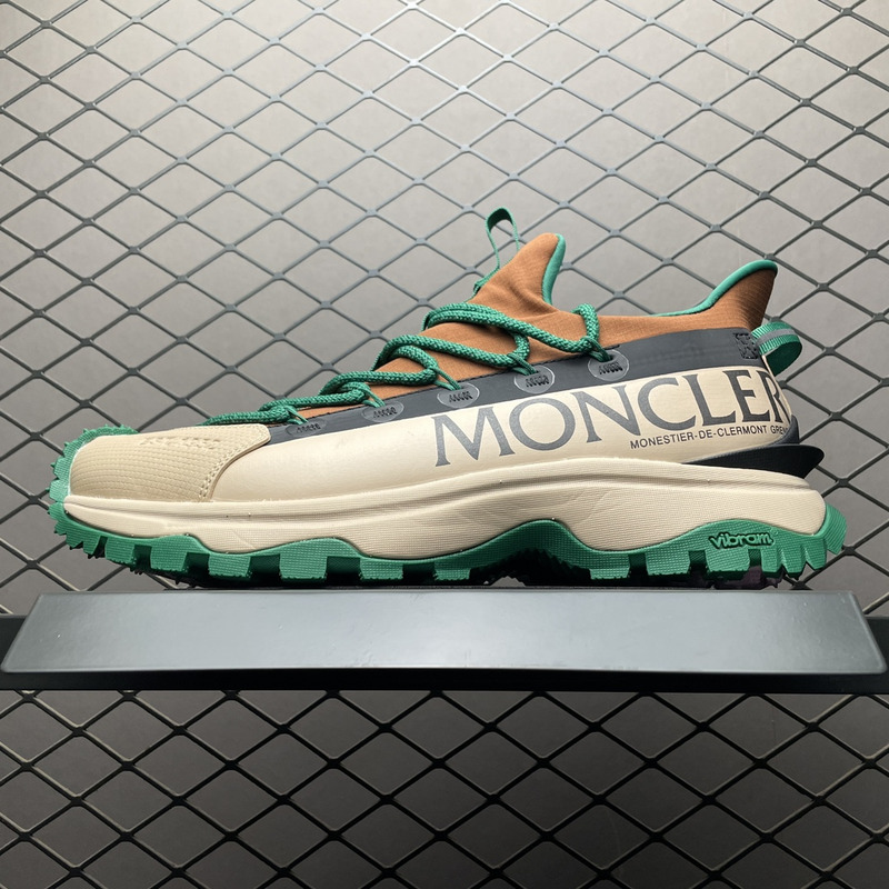 Moncler Moncler Trailgrip Lite2 Logo Print Ripstop And Rubber Sneakers Green