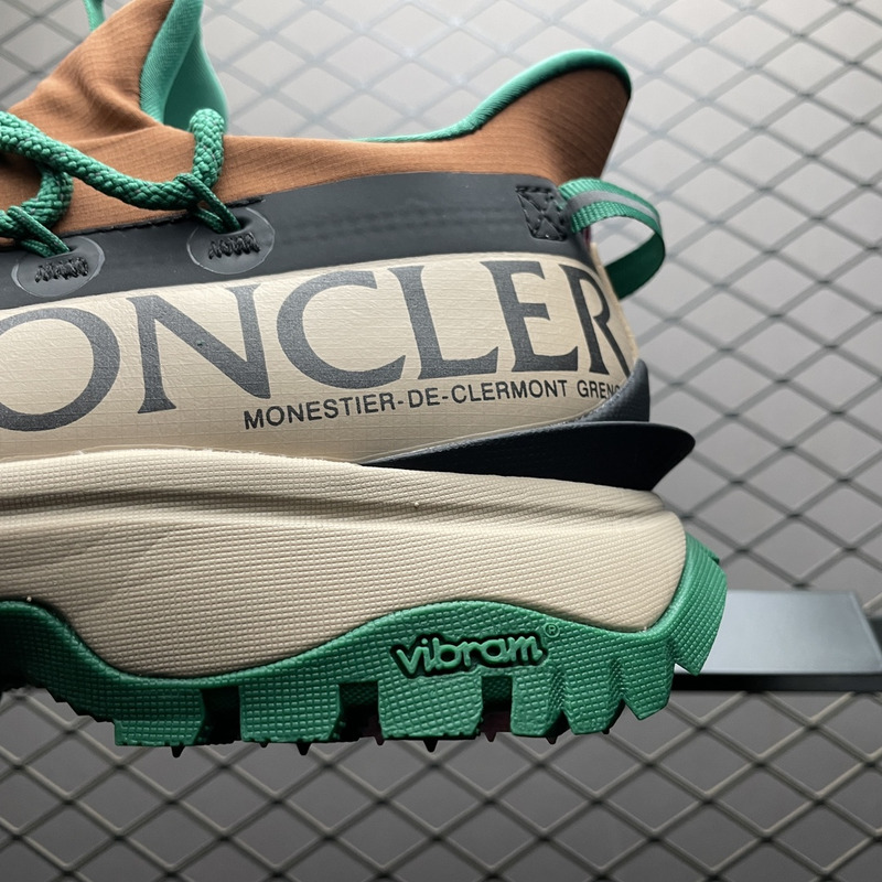 Moncler Moncler Trailgrip Lite2 Logo Print Ripstop And Rubber Sneakers Green