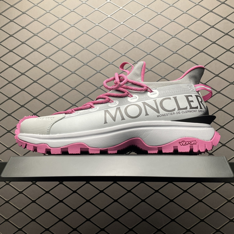 Moncler Trailgrip Lite2 Logo Print Ripstop And Rubber Sneakers Pink