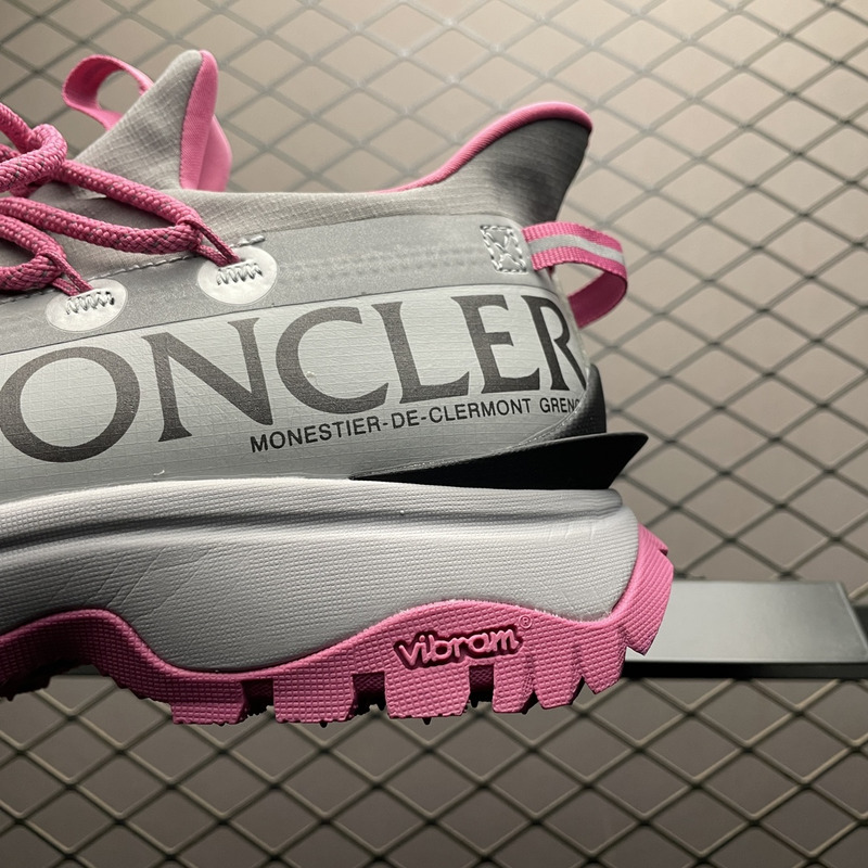 Moncler Trailgrip Lite2 Logo Print Ripstop And Rubber Sneakers Pink