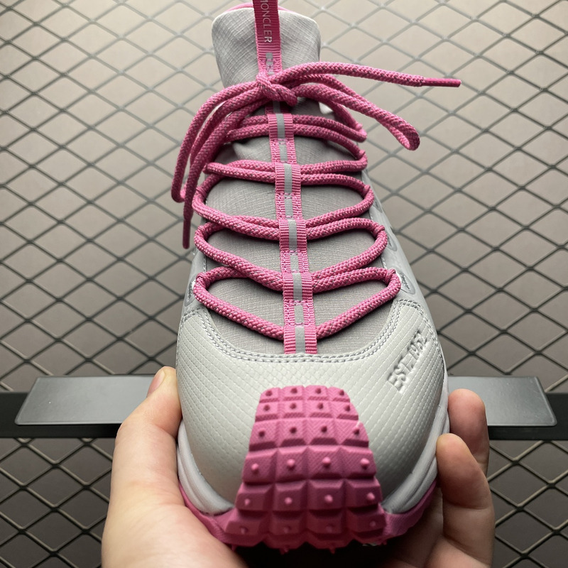 Moncler Trailgrip Lite2 Logo Print Ripstop And Rubber Sneakers Pink