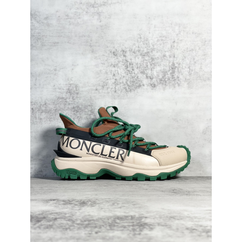 Moncler Trailgrip Lite2 Logo Print Ripstop And Rubber Sneakers Green