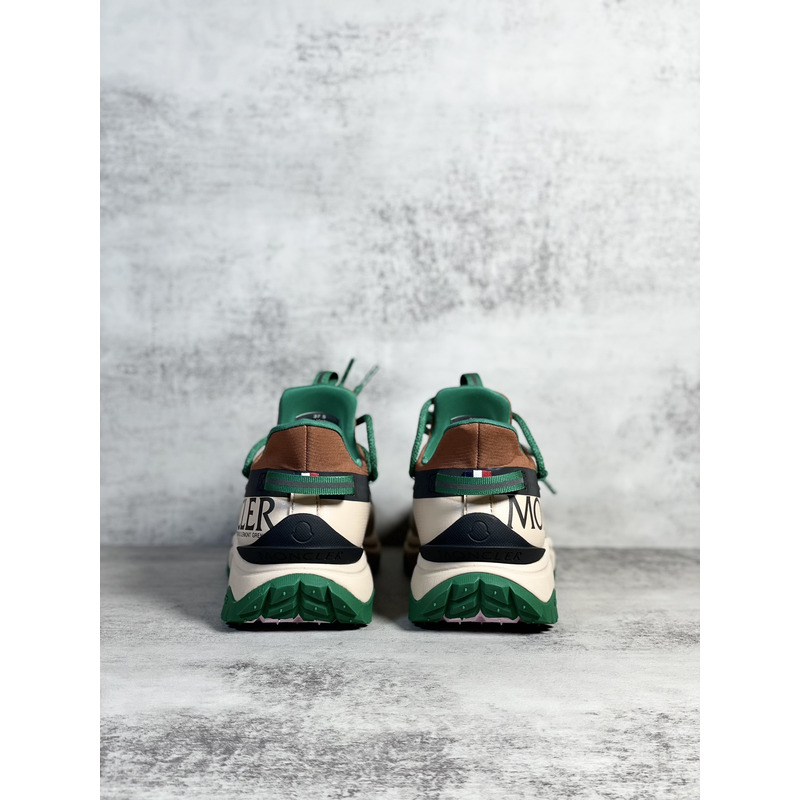 Moncler Trailgrip Lite2 Logo Print Ripstop And Rubber Sneakers Green