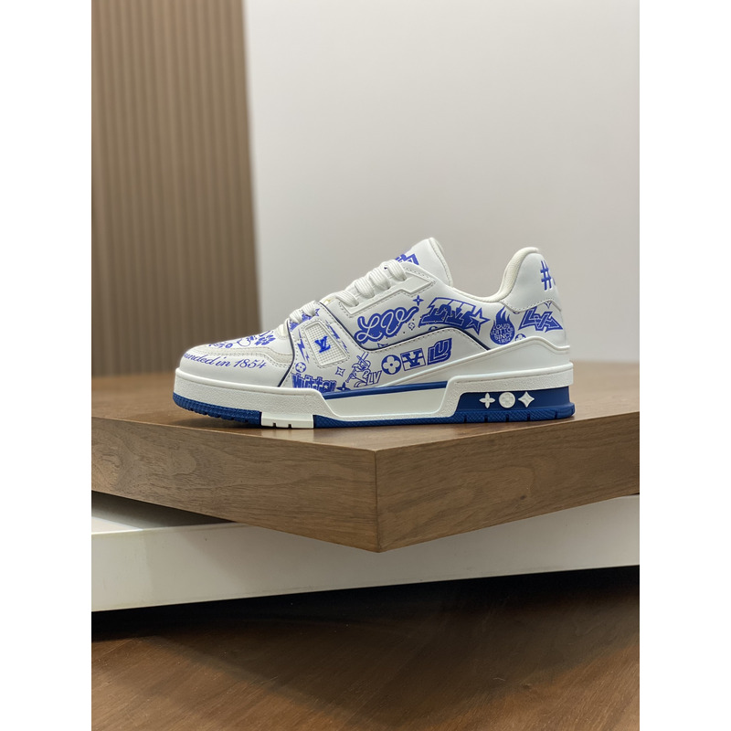 l**is V*t*n trainer sneaker blue&white