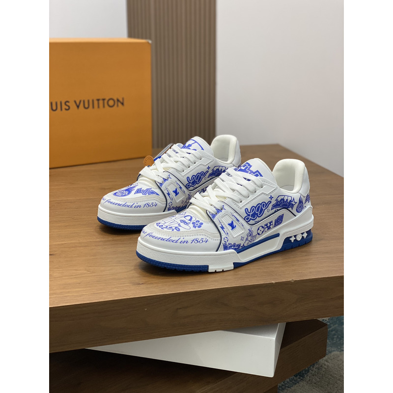 l**is V*t*n trainer sneaker blue&white