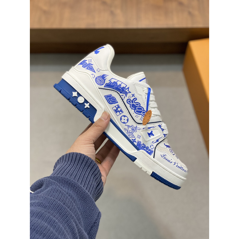 l**is V*t*n trainer sneaker blue&white