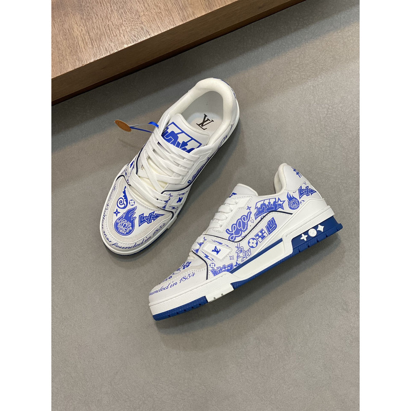 l**is V*t*n trainer sneaker blue&white