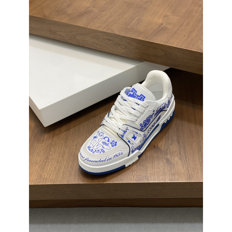 l**is V*t*n trainer sneaker blue&white