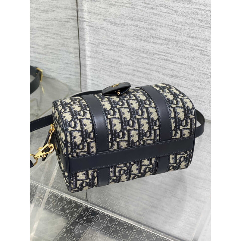 D*or groove 20 bag blue D*or oblique jacquard navy blue