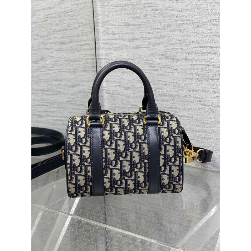 D*or groove 20 bag blue D*or oblique jacquard navy blue