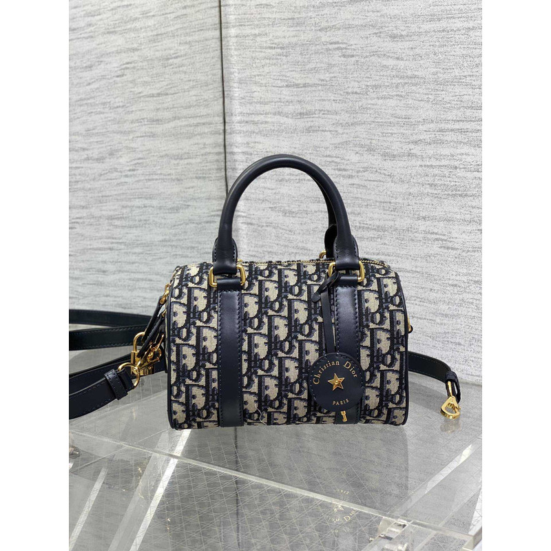 D*or groove 20 bag blue D*or oblique jacquard navy blue