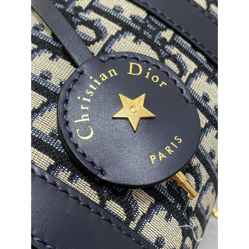 D*or groove 20 bag blue D*or oblique jacquard navy blue