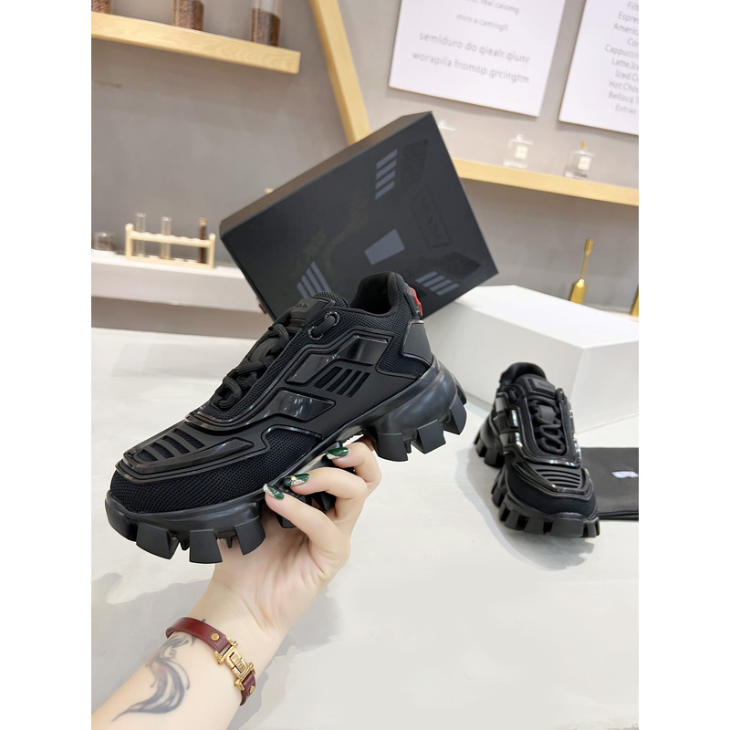 Pra*a cloudbust thunder knit sneakers in black