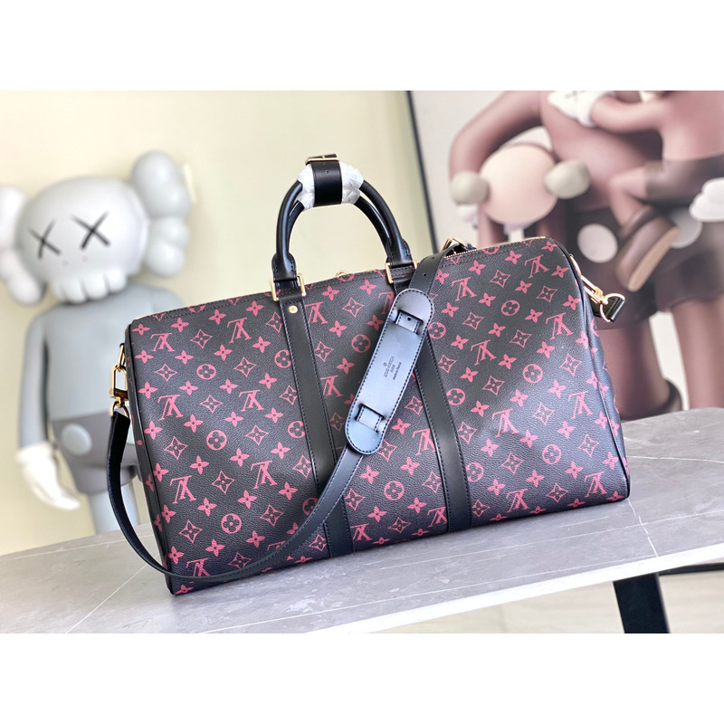 l**is V*t*n keepall monogram 45 black and pink