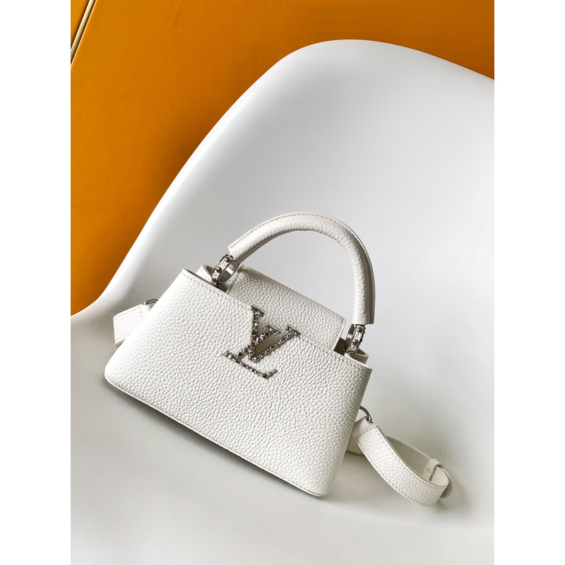 l**is V*t*n capucines east-west mini in white