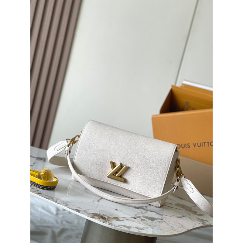 l**is V*t*n soft twist bag in white