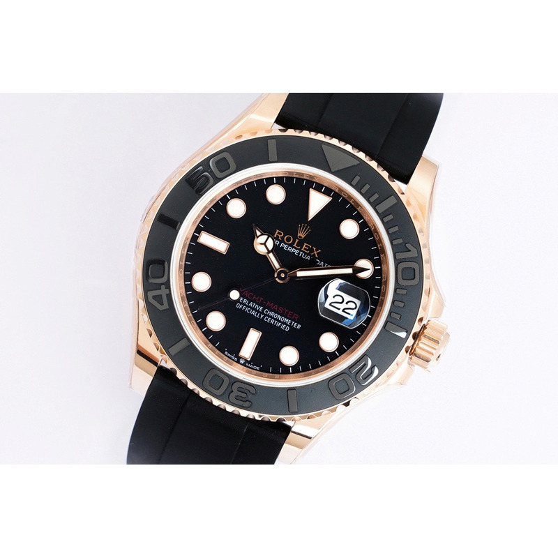 Rolex Mens Fullsize 18KT Rose Gold Yachtmaster