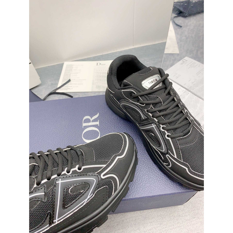 D*or b30 sneakers  black mesh fabric and technical fabric