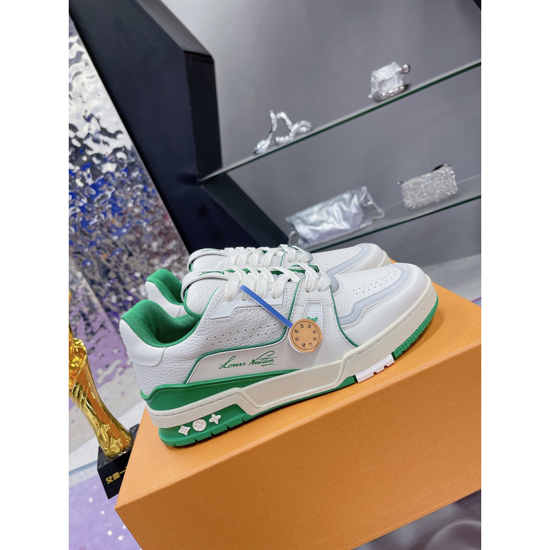 l**is V*t*n trainer sneaker green and white