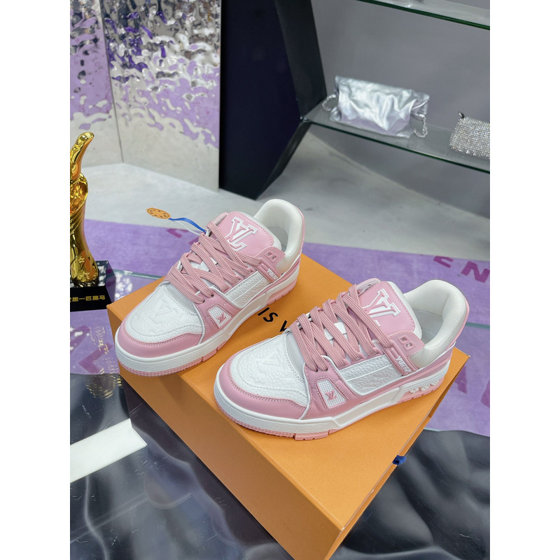 l**is V*t*n trainer sneaker pink and white