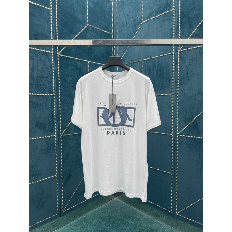 D*or relaxed-fit t-shirt white cotton jersey