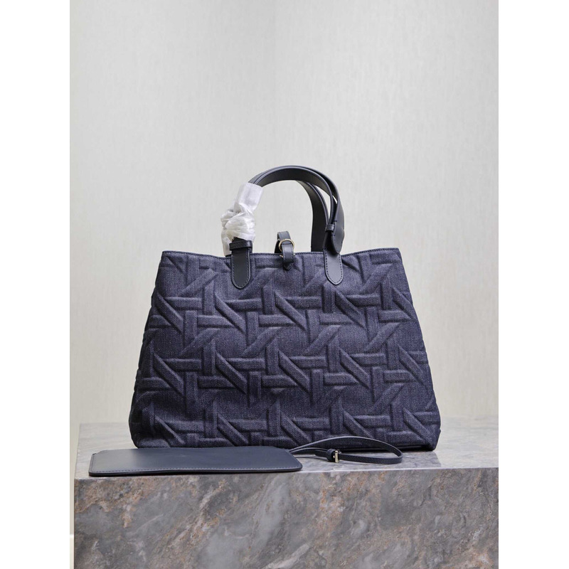 D*or large D*or toujours bag blue graphic cannage denim