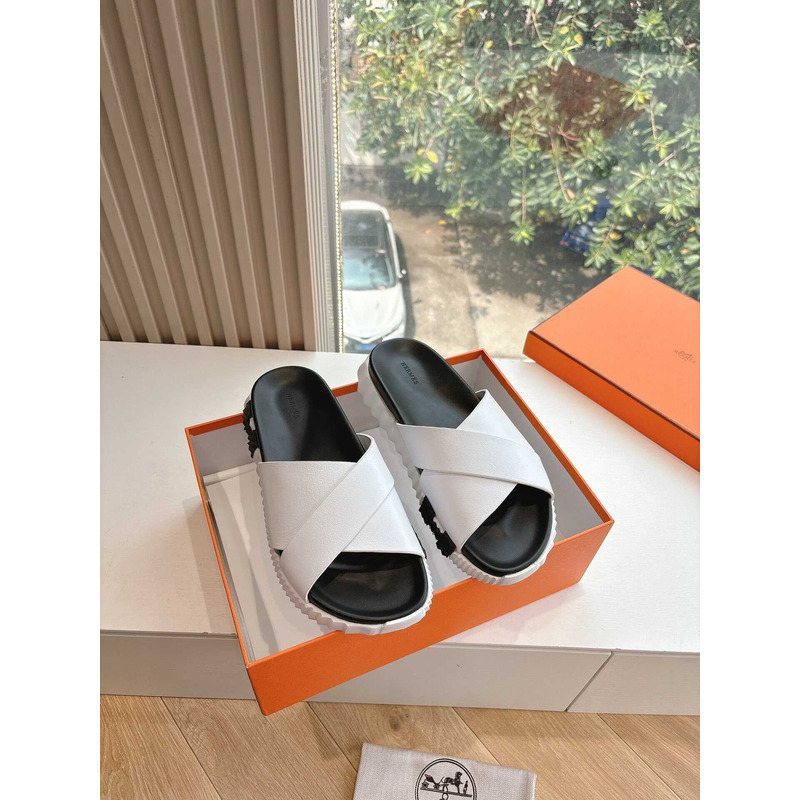 Hermes Infra Sandal Blanc