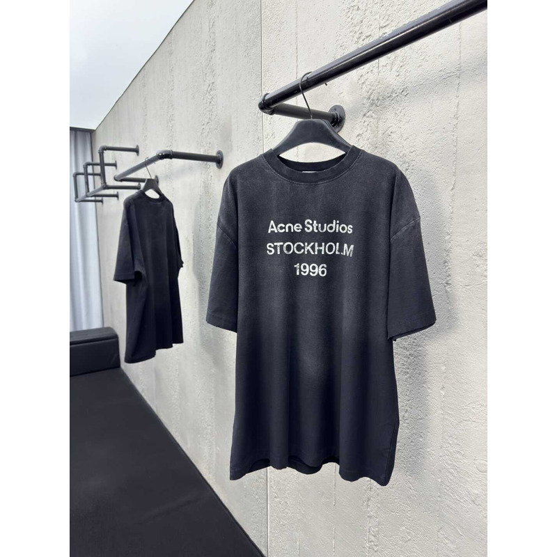 Acne Studios Logo Relaxed Fit Cotton T-Shirt