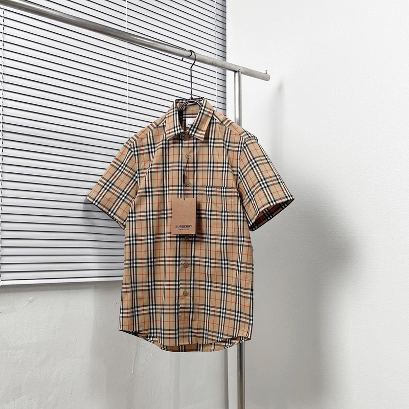 Burberry Regular Fit Check Cotton Shirt In Sand