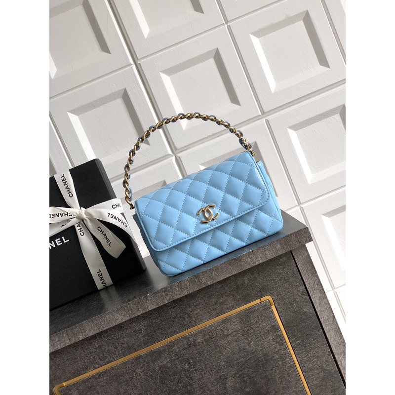 Chanel Classic Flap Bag Shiny Blue