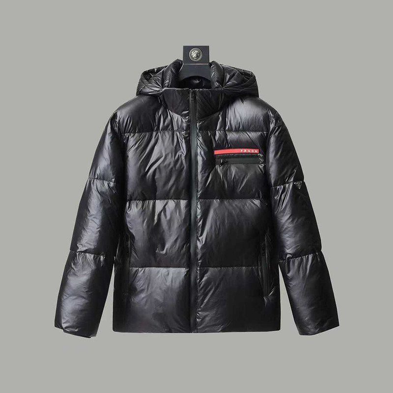 Prada Black Lightweight Re-Nylon Hooded Padded Jacket